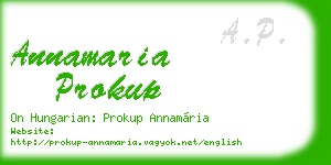 annamaria prokup business card